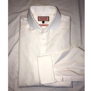 PINK by Thomas Pink white French cuff dress shirt